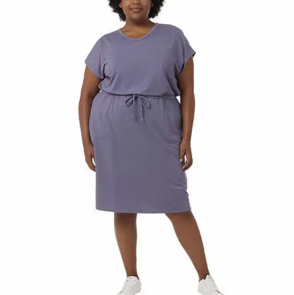 LIKE NEW 32 Degrees Cool Soft Lux Drawstring Waist Dress Size XL
